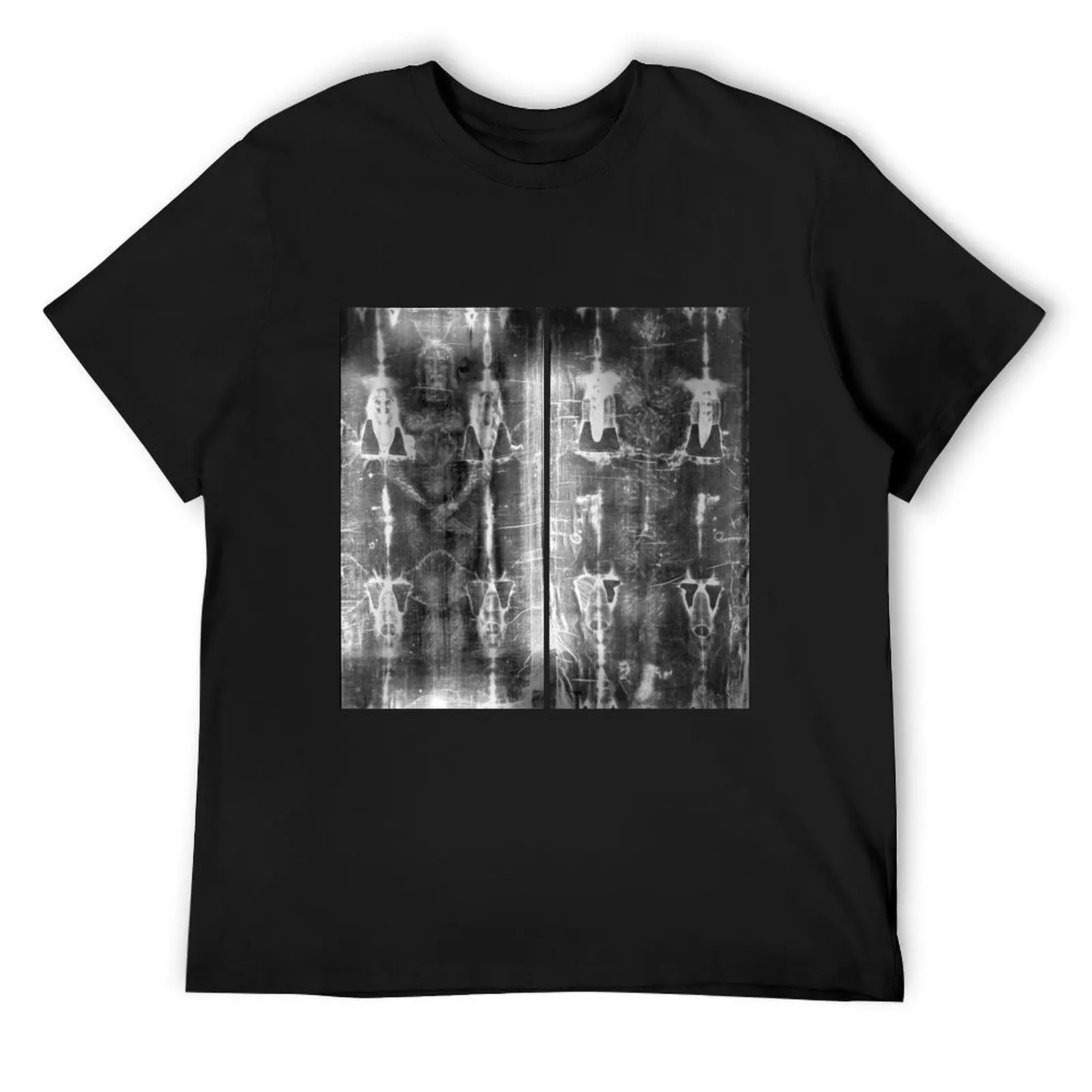 Easter: Full length negatives of the Holy Shroud of Turin T-Shirt custom t shirt blanks customizeds mens designer clothes