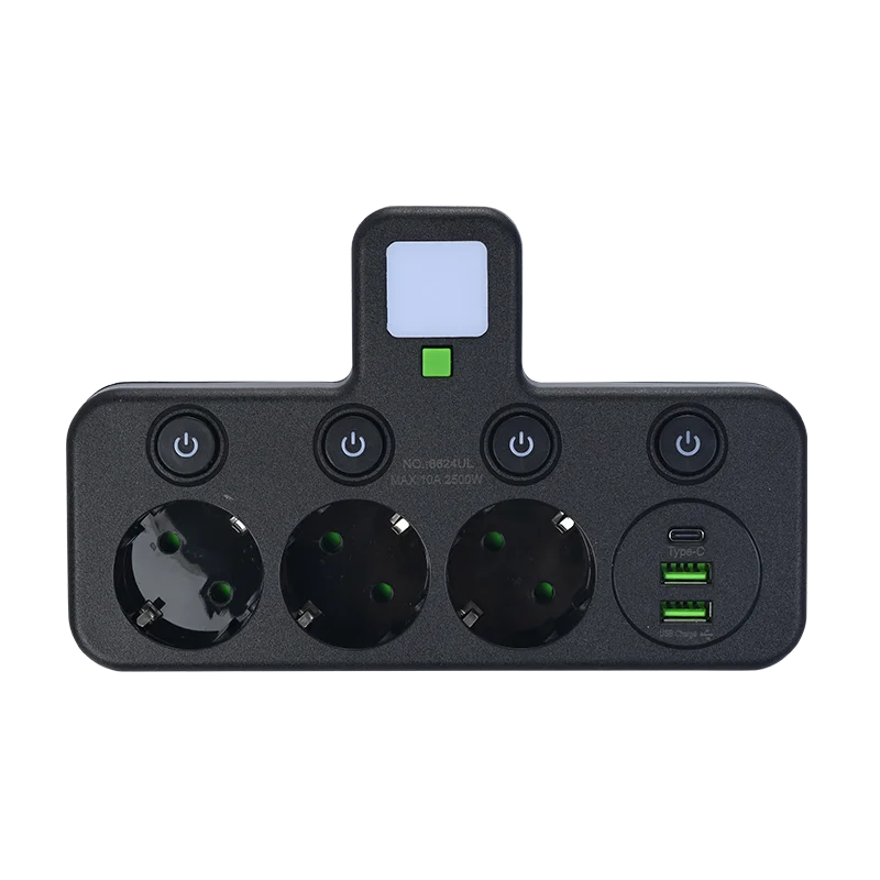 الاتحاد الأوروبي التوصيل المقبس 4/3/2/1 مآخذ قطاع الطاقة مع 2 USB نوع-C ميناء دون تمديد الجدار مهايئ شاحن للمكاتب المنزلية #5