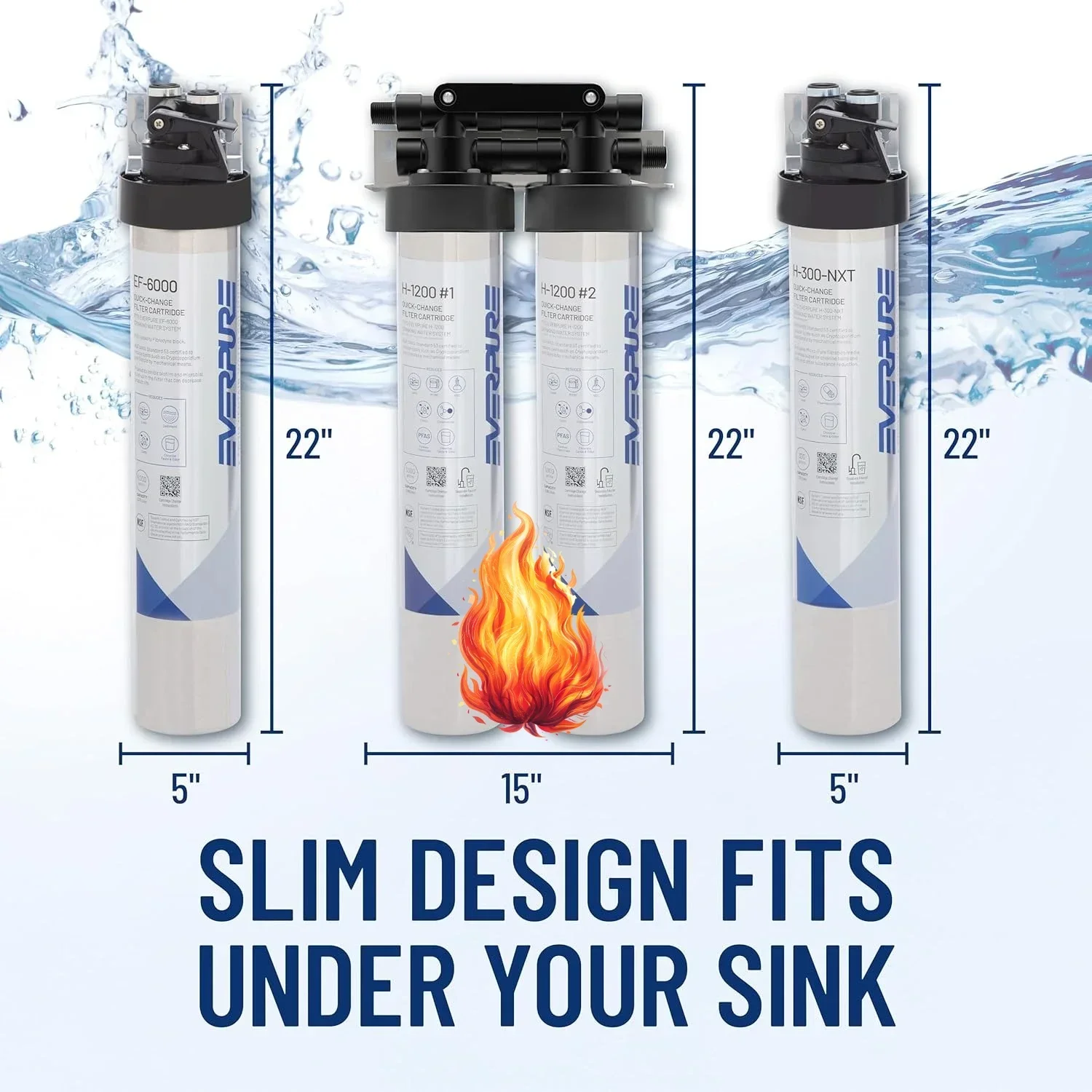 

Pentair H-300-NXT Quick-Change Filter Cartridge, EV927441, for Use in H-300-NXT Drinking Water Systems, 300 Gallon