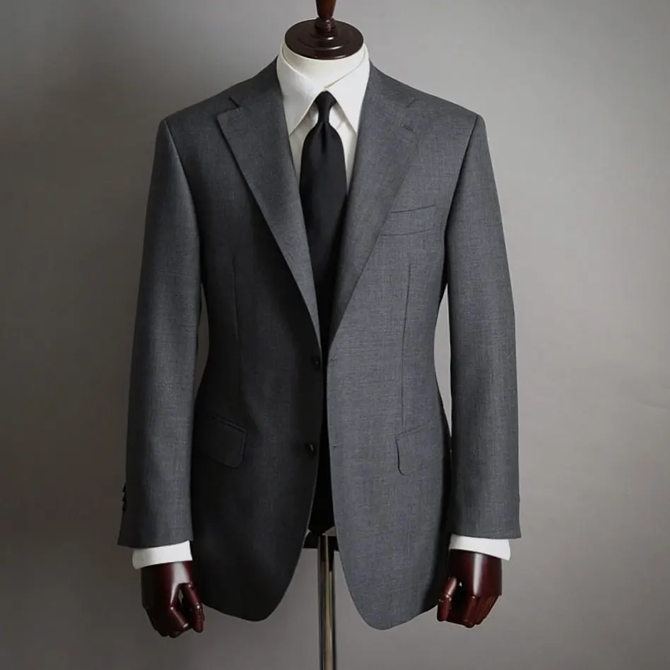 Terno de negócios masculino com blazer e calça, smoking do noivo, ternos do noivo, ternos formais para casamento, penteado clássico, festa, tamanho grande, 2 peças