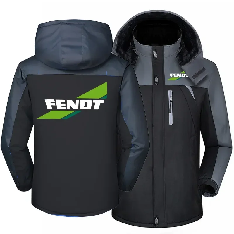 NEW Winter Jacket Men for FENDT Windbreaker Windproof Waterproof Thicken Fleece Outwear Outdoorsports Overcoat Hood Military Jac