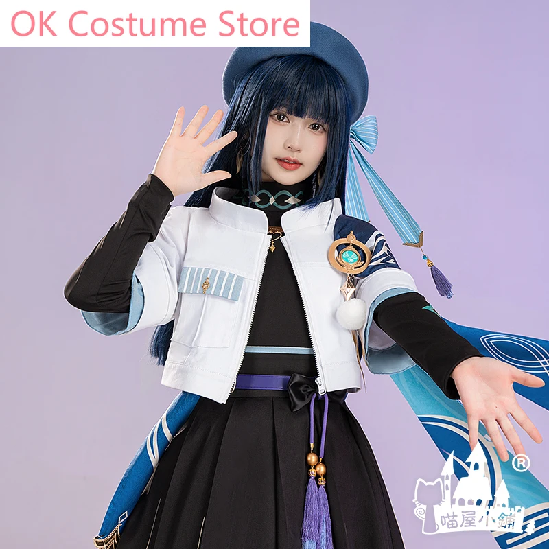 Anime! Genshin Impact Wanderer Game Suit Gorgeous Lovely Uniform Cosplay Costume Halloween Carnival Party Outfit Women