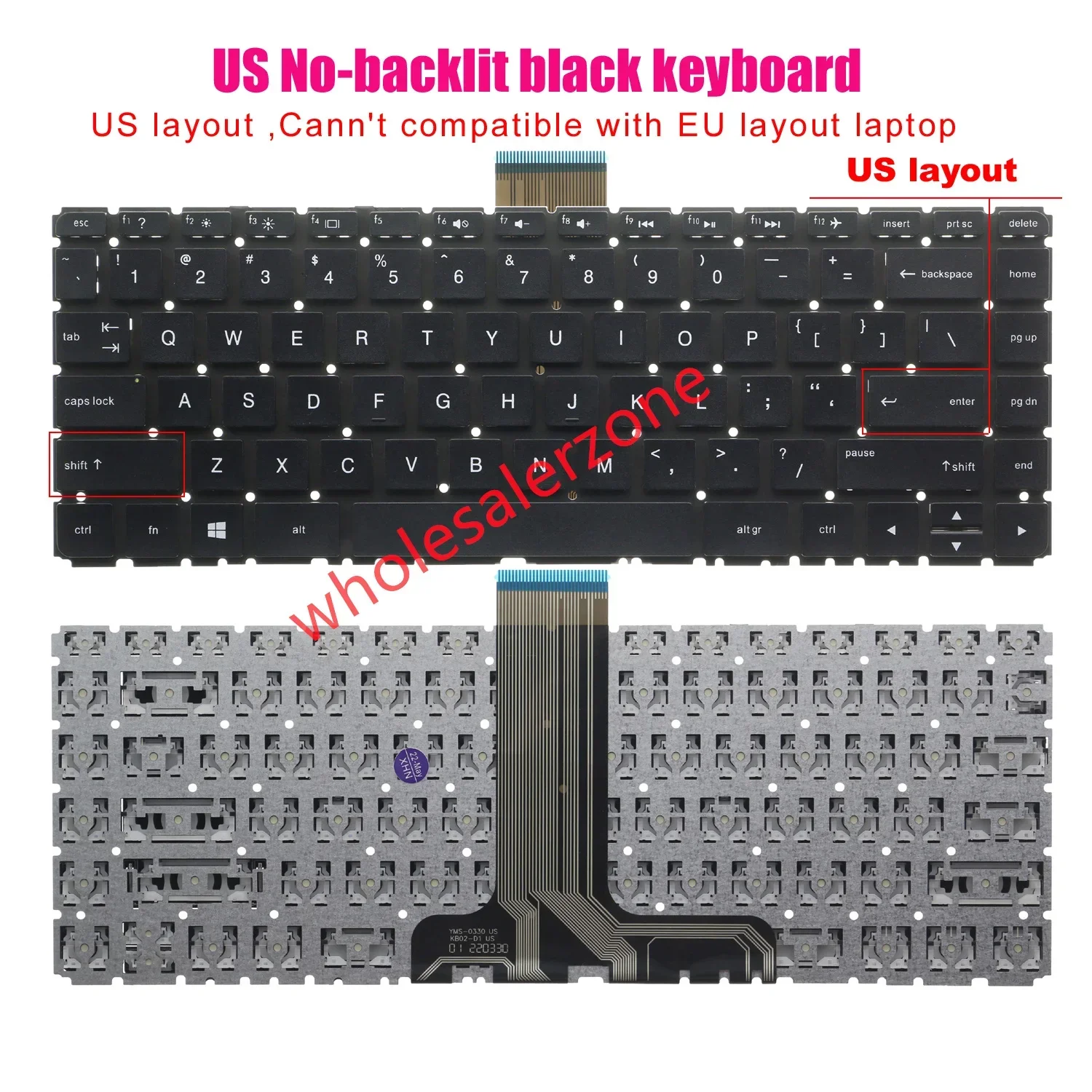 New keyboard for HP Pavilion 13-S 13-Sxxxxx,Stream 14-AX 14-AXxxxxx,Stream 14-CB 14-CBxxxxx Series laptop US layout
