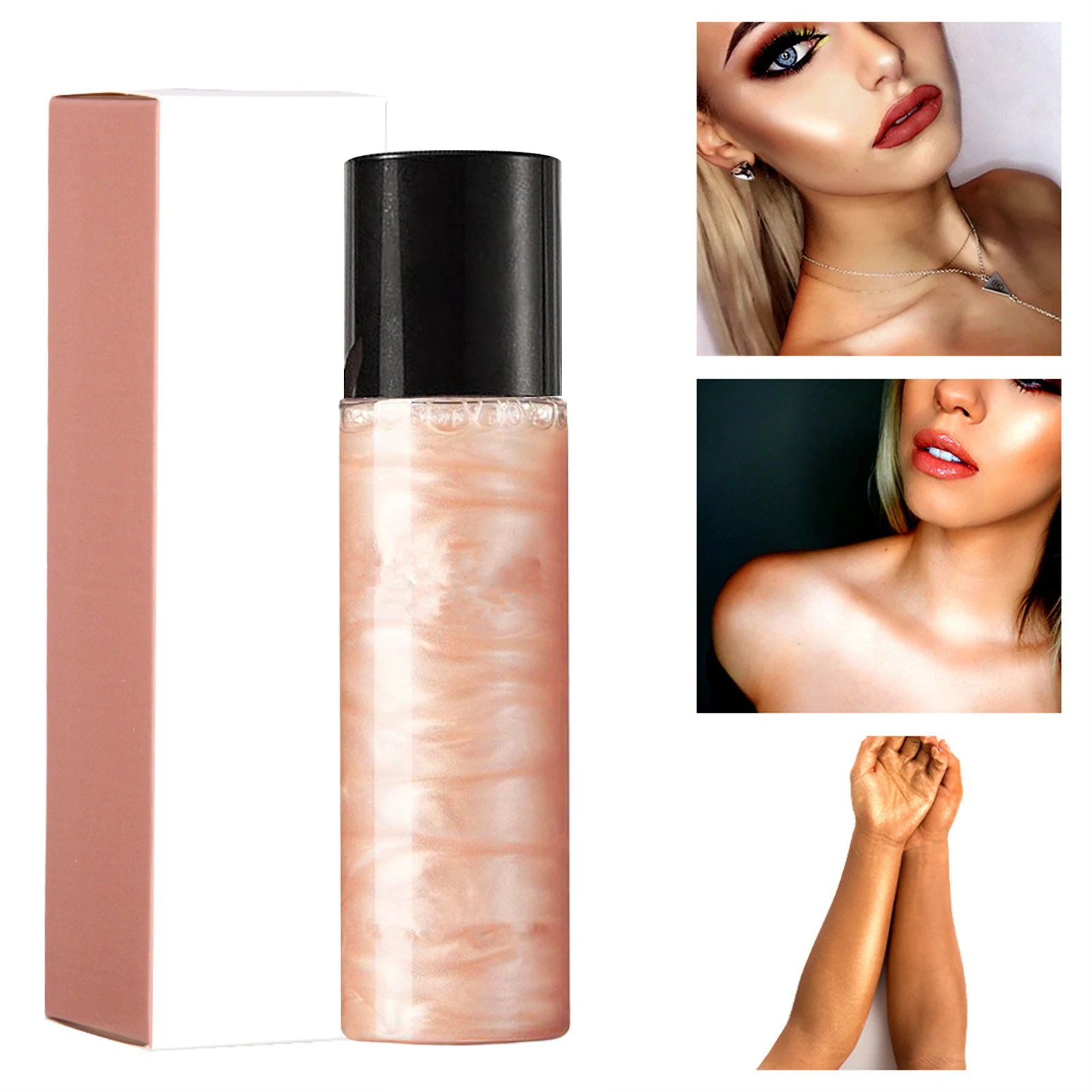 Body Shimmer Sprays Vloeibare Highlighter Make-Up Gezicht Lichaam Luminizer Shine Shimmer Make Markeerstift Illuminating Hydraterende Alle