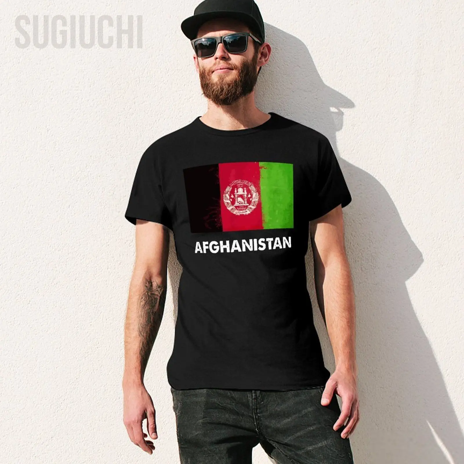 Men Vintage Afghanistan Flag AFGHAN FLAG Tshirt Tees O-neck T Shirts Women Boys 100% Cotton Short T-Shirt Unisex All Seasons - view 2