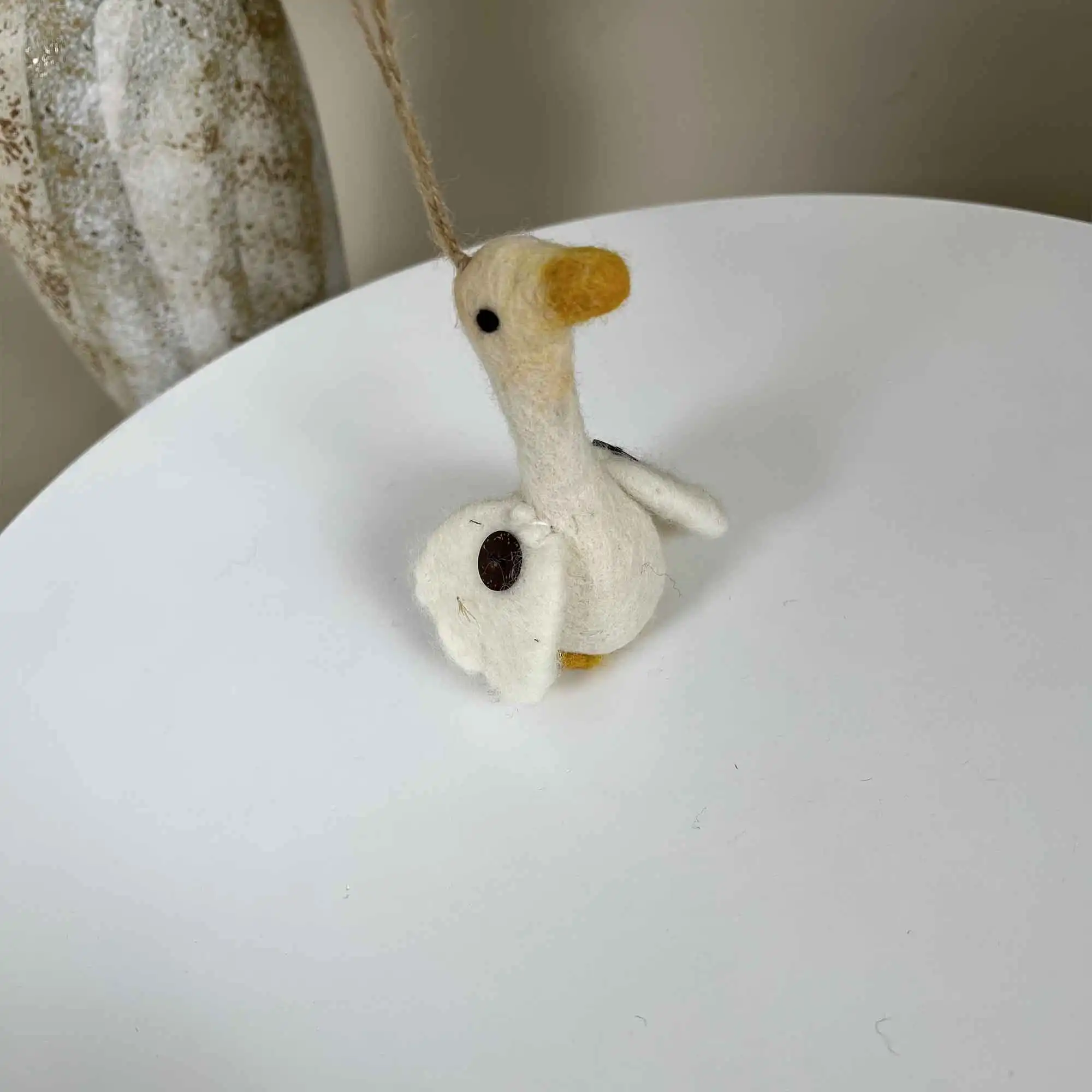 Don&Judy Handmade Felt Rabbit Goose Wool Handmade for Baby Photo Shoot for Photography Photoshoot Props Handmade Accessories