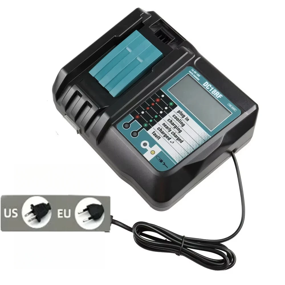 بطارية قابلة للشحن BL1830 18 فولت 6000 مللي أمبير بطارية احتياطية لماكيتا 18 فولت BL1860 BL1840 BL1850 مثقاب لاسلكي DC18RF 3A شاحن