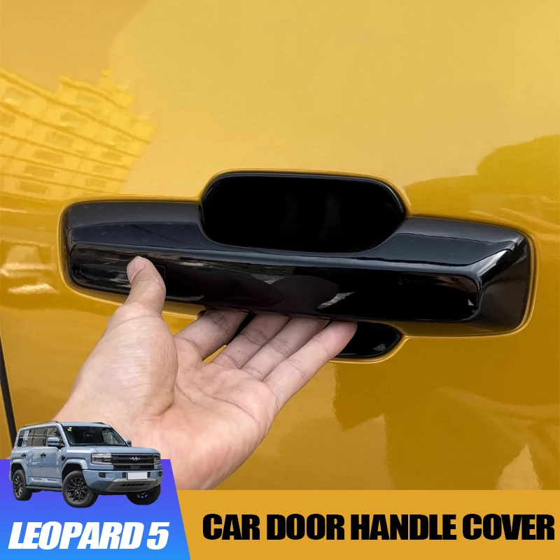 

Крышка дверной ручки автомобиля для BYD Leopard 5, наклейки на дверную чашу с защитой от царапин, защитные наклейки, декоративный аксессуар
