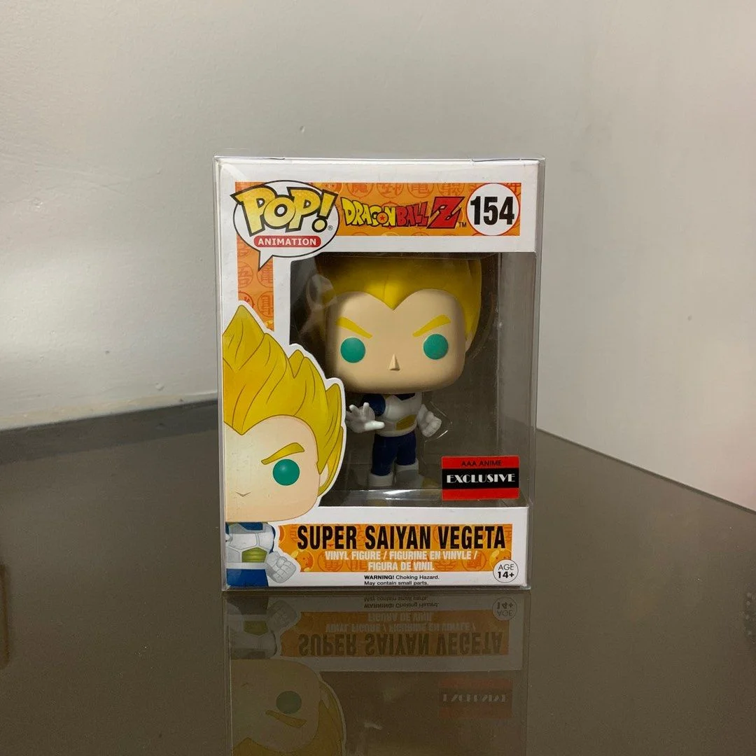 Funko POP Anime TV Dragon Ball Z SUPER SAIYA VEGETA 154 #   Figuras de acción de vinilo, colección de muñecos, juguetes de modelo, regalo para niños