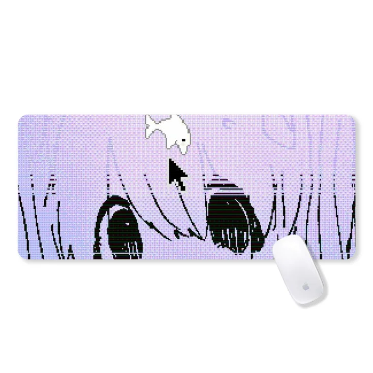 

Anima Mouse Pad Anti-slip Glitch Effect Style Desk Mat Smooth Gaming Accessories Gamer Retro Pixelated Keyboard Mat