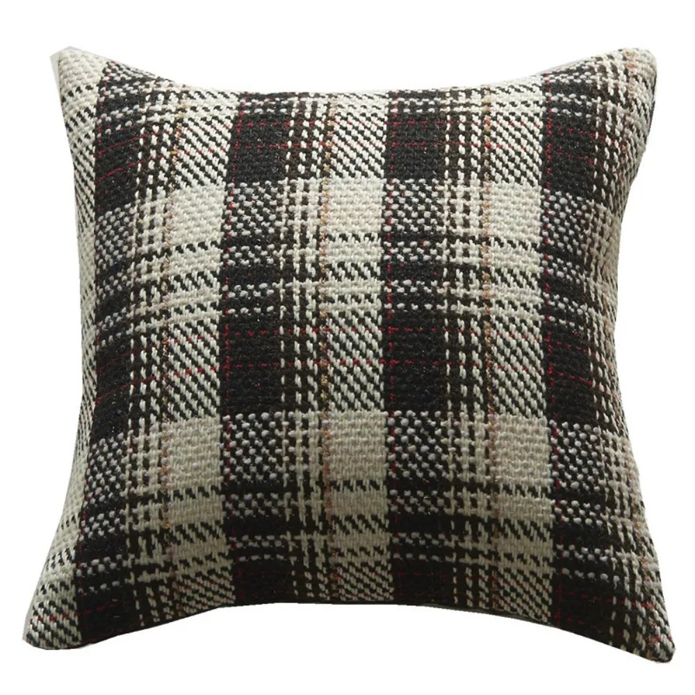 CIFBUY Luxury Hand-Knitted Plaid Plush Cushion Cover 30x50/45x45/50x50cm Decorative Throw Pillow Case for Couch Chairs Bedroom
