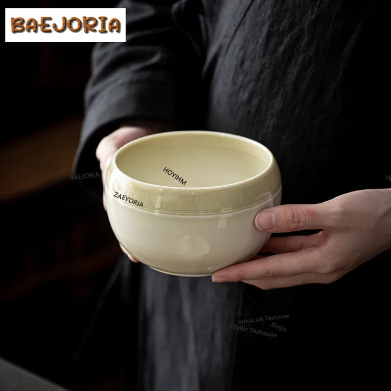 Plant Ash Jianshui Tea Washing Basin Writing-brush Washer Tea Garbage Can Tea Residue Bucket Chaxi Teaware Supplies Decoration