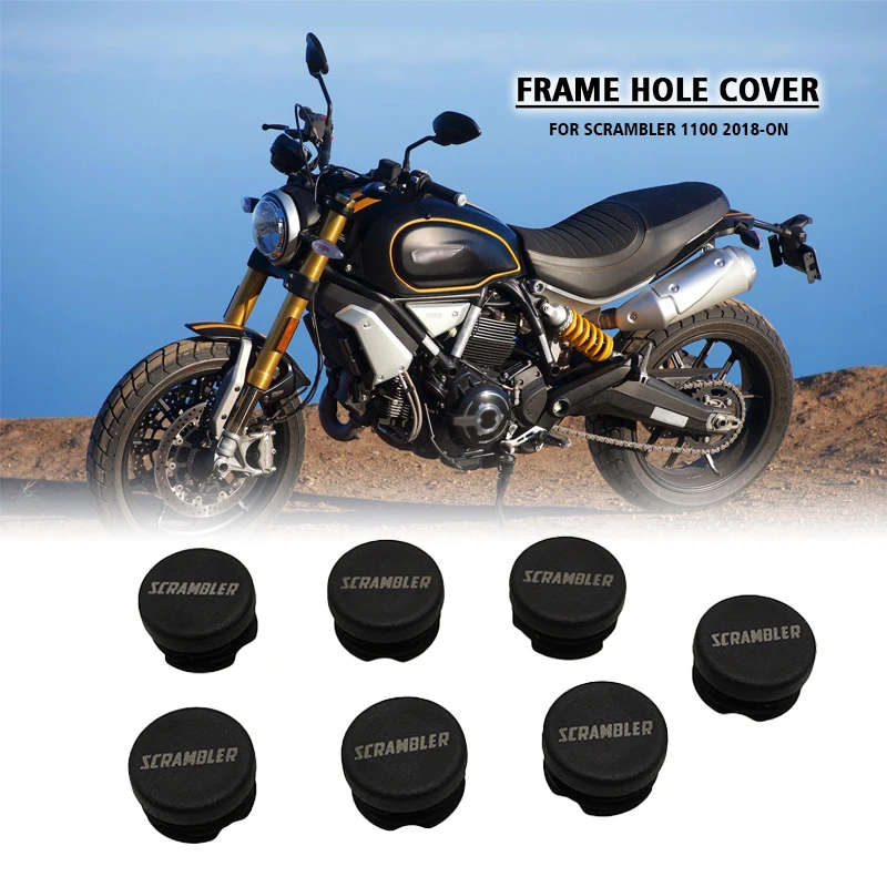 For Ducati Scrambler 1100 2018-on Motorcycle Frame Hole Cover Caps Plug Decorative Frame Cap Set SCRAMBLER1100 Accessories