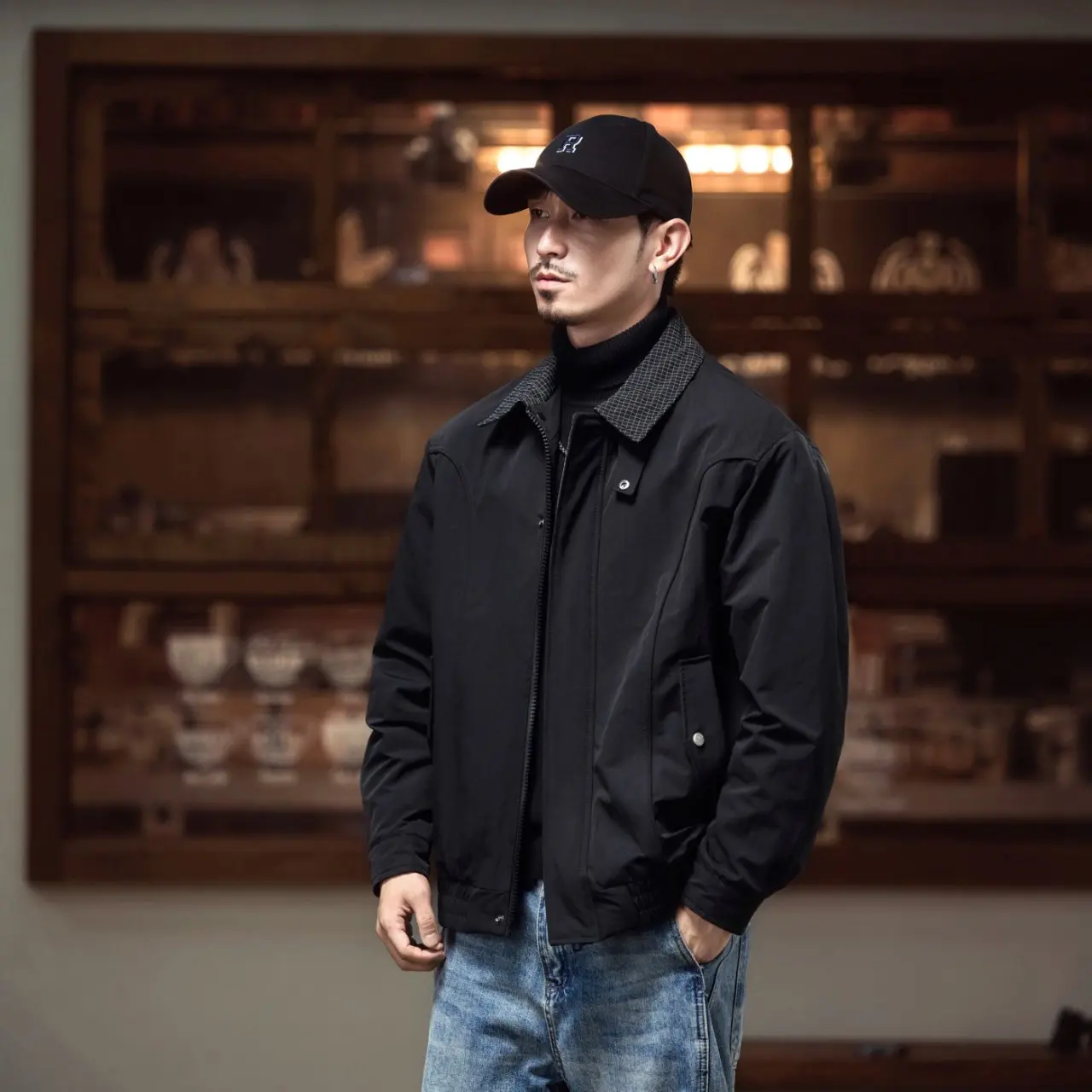 معطف سميك للرجال ملابس خارجية من Cityboy ملابس شتوية مبطنة ملابس خروج كلاسيكية فضفاضة غير رسمية دافئة مبطنة بالقطن سترة منفوخة #5