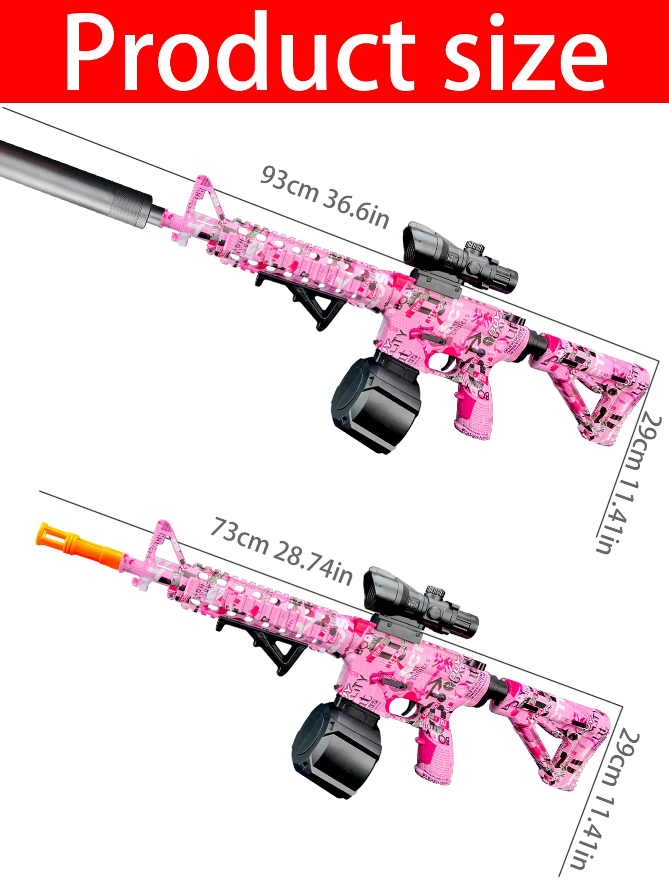 M416 blaster de gel elétrico, pistola de bola de gel, arma de brinquedo de bala de água de modo manual/automático, jogo interativo ao ar livre (sem balas)