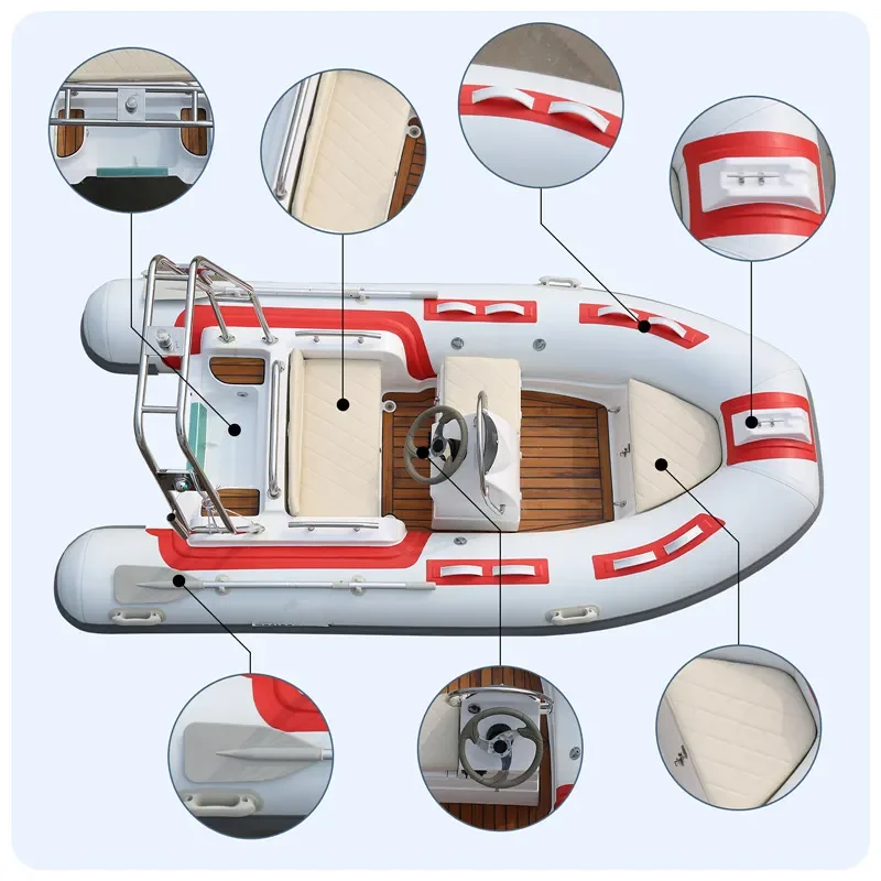 

11.8feet 3.6m Fiberglass Rigid Hull Orca Hypalon Inflatable Boat Fishing Boat