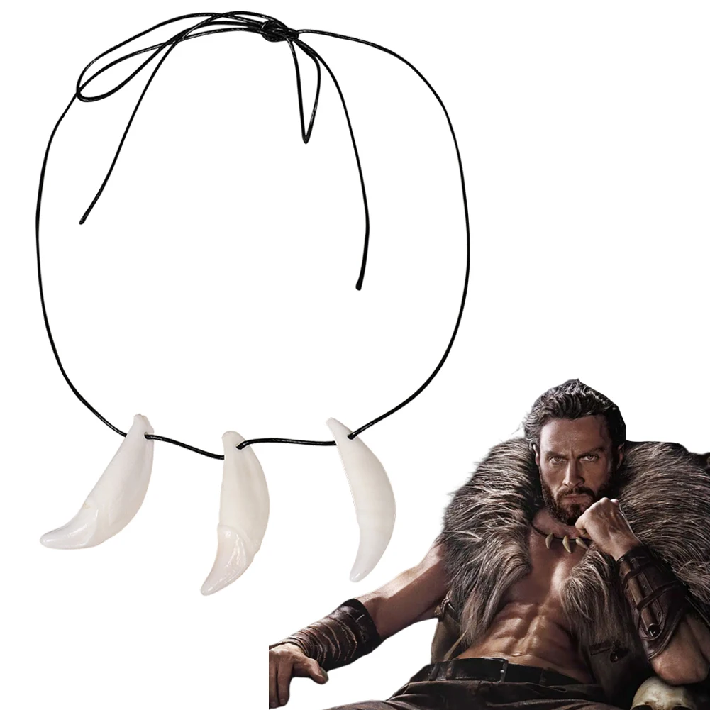 Kraven Cosplay Ketting Movie Hunter Sergei Vermomming Nekband Mannen Fantasia Halloween Carnaval Party Kostuum Accessoires Geschenken