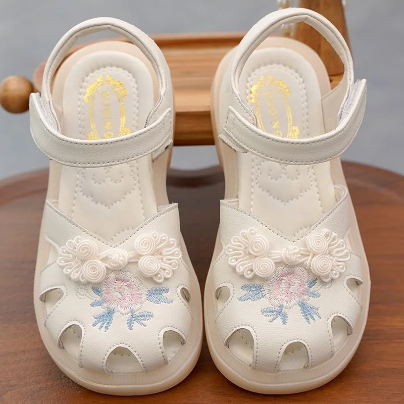 

Girls Sandals Chinese Style Children's Baotou Children's Shoes 2025 Summer New Han Dynasty Shoes Children's Summer Ancient Style Shoes