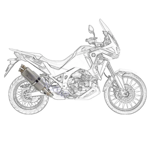 Imagen 2 del producto África Twin 2020 2021 2022 tubo de enlace medio de Escape de motocicleta silenciador de salida Dual DB Killer Escape para Honda CRF1100 CRF1100L