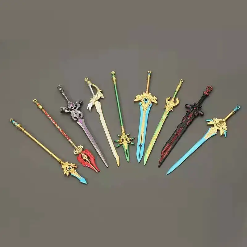 

12cm Genshin Impact weapon mini sword model metal anime bookmark book mark book accessories bookmarks for books cute stationery