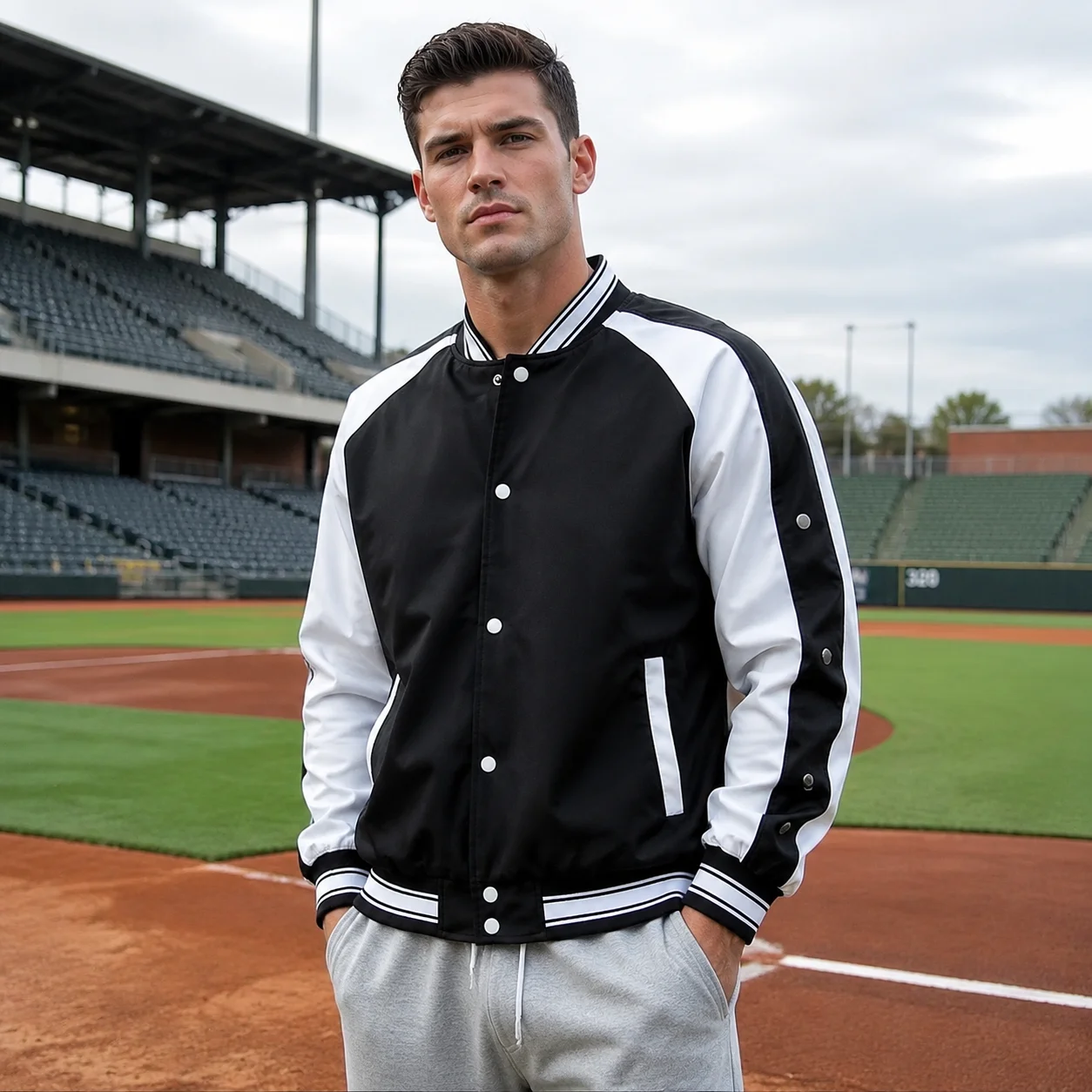 Baseball Uniform Jacket Men Spring Splicing Jacket Lightweight Streetwear Men Couple High Street Patchwork Baseball Jerseys Coat