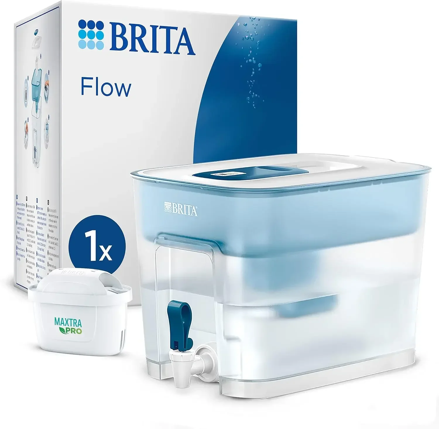 BRITA Flow Wasserfilter XXL (8,2l) inkl. 1x MAXTRA PRO All-in-1 Kartusche –
