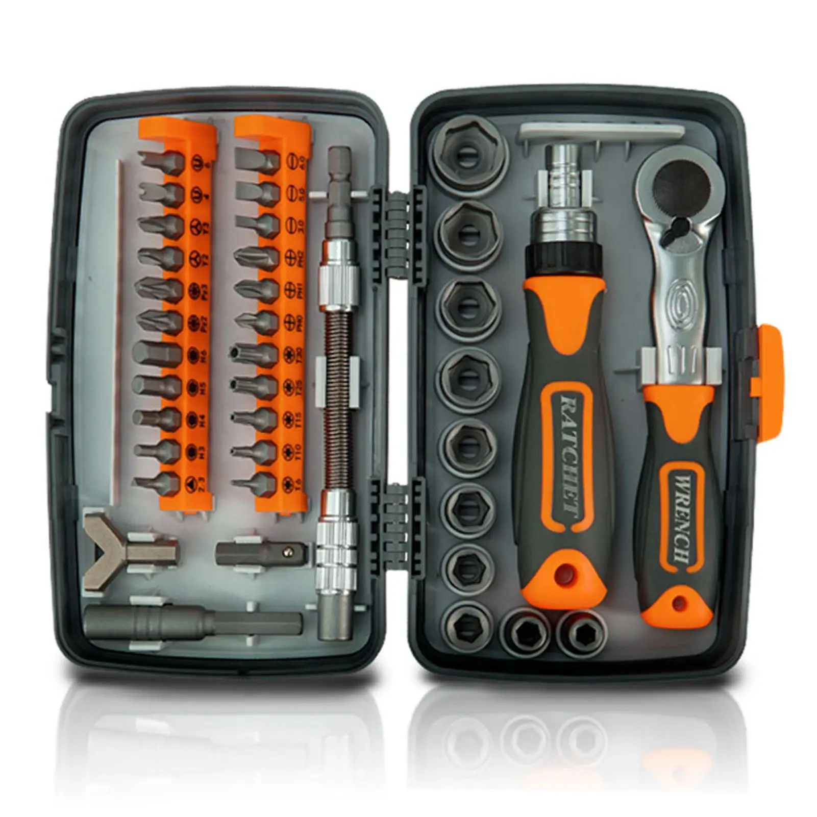 

Screwdriver Ratchet Set 38 In 1 Ratchet Driver Set Non-Slip Precision Tool Wrench Adapter 10 Sockets 22 Bits For Electronics