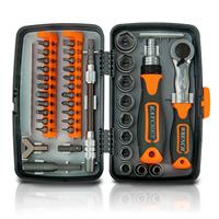 Screwdriver Ratchet Set 38 In 1 Ratchet Driver Set Non-Slip Precision Tool Wrench Adapter 10 Sockets 22 Bits For Electronics