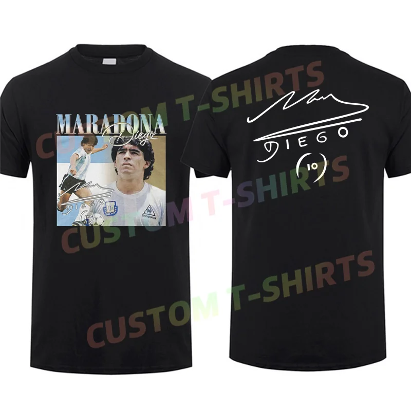 2024 Men T Shirt Casual Diego Maradona Vintage Legend Football T-shirt Graphic Summer Short Sleeves 100% Cotton S-3XL