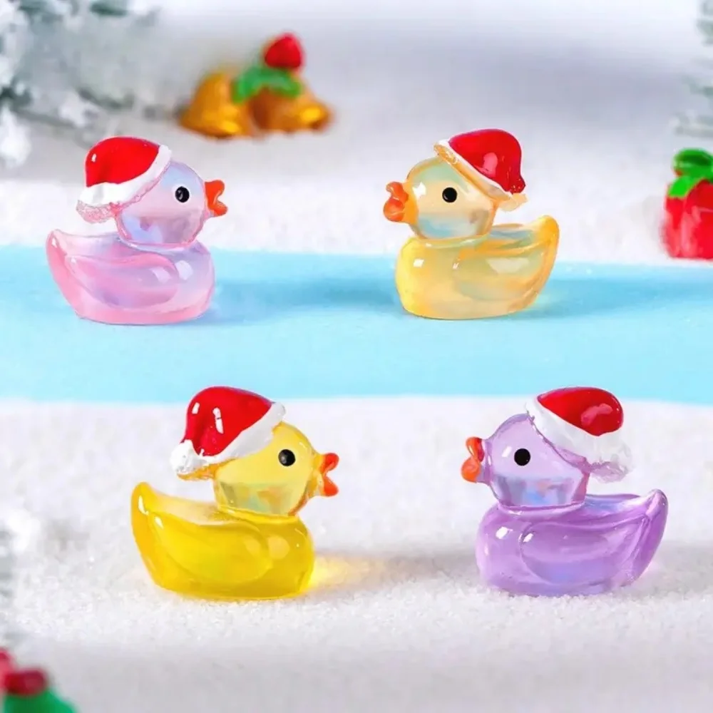 10/60 Stück Leuchtende Weihnachts-Miniatur-Enten mit Weihnachtsmannmützen, Aquarium-Deko, DIY-Bastelset für Weihnachtsfeiern und Partys – Detail 19