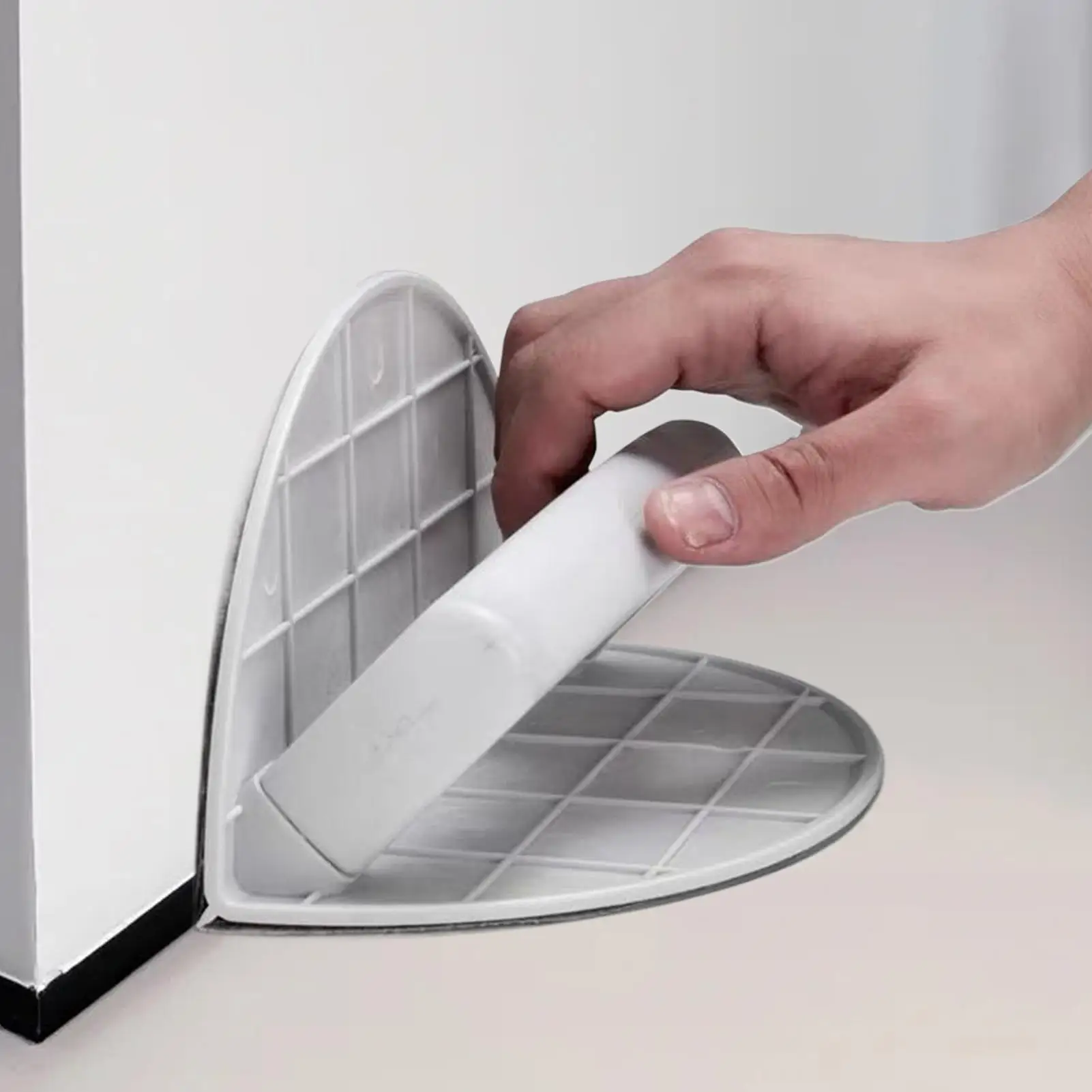 Self-Adhesive Half Circle Sanding Pad Holder - Durable Plastic Corner Sander with Ergonomic Grip for Drywall Woodworking