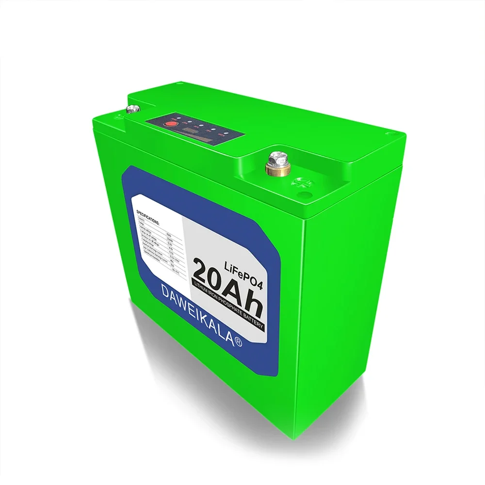 12V 20Ah LiFePO4 Battery With 30A BMS Deep Cycle For Power Wheels Fish Finder Lighting Supply Lithium Battery Power display