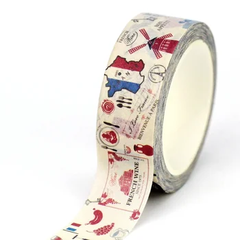 NEU 1PC 10M Deco Vintage Paris Eiffelturm Washi Tape für Scrapbooking Journaling Selbstklebendes DIY Masking Tape Niedliches Briefpapier