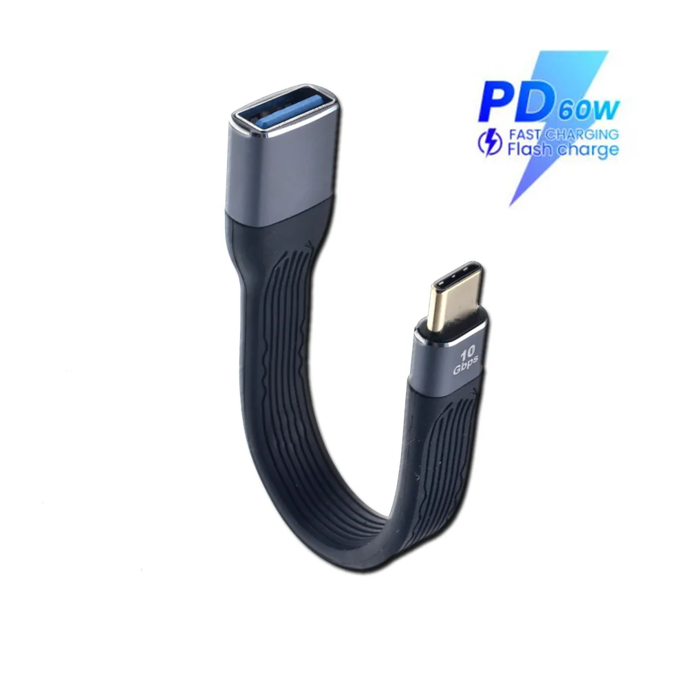 

short USB C Cable 13cm USB 3.1 Gen.1 USB 3.0 A Female to type c male fast charger charging sync data cable cord 5Gpbs 3A 60W