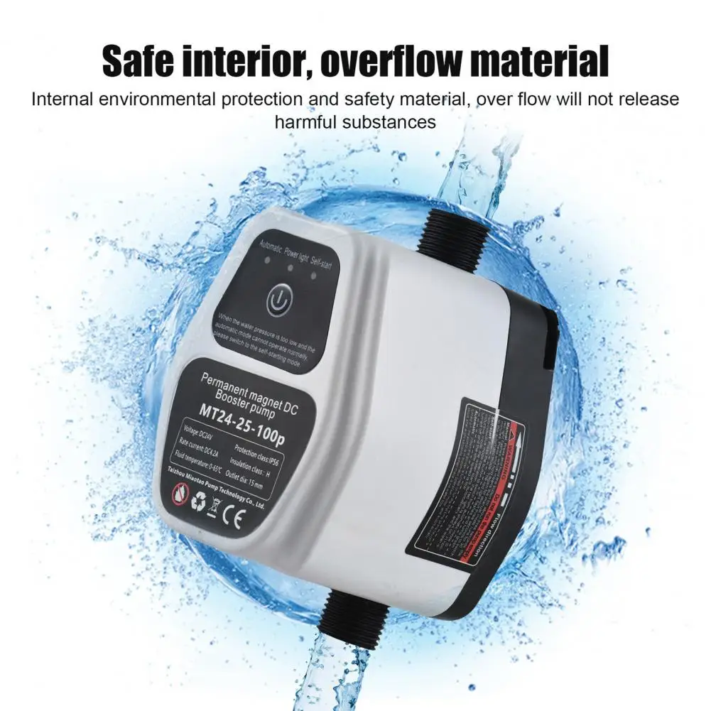 

Домашний раствор давления воды, автоматический портативный насос для повышения давления воды с 3 регулируемыми режимами, водонепроницаемый дизайн для использования