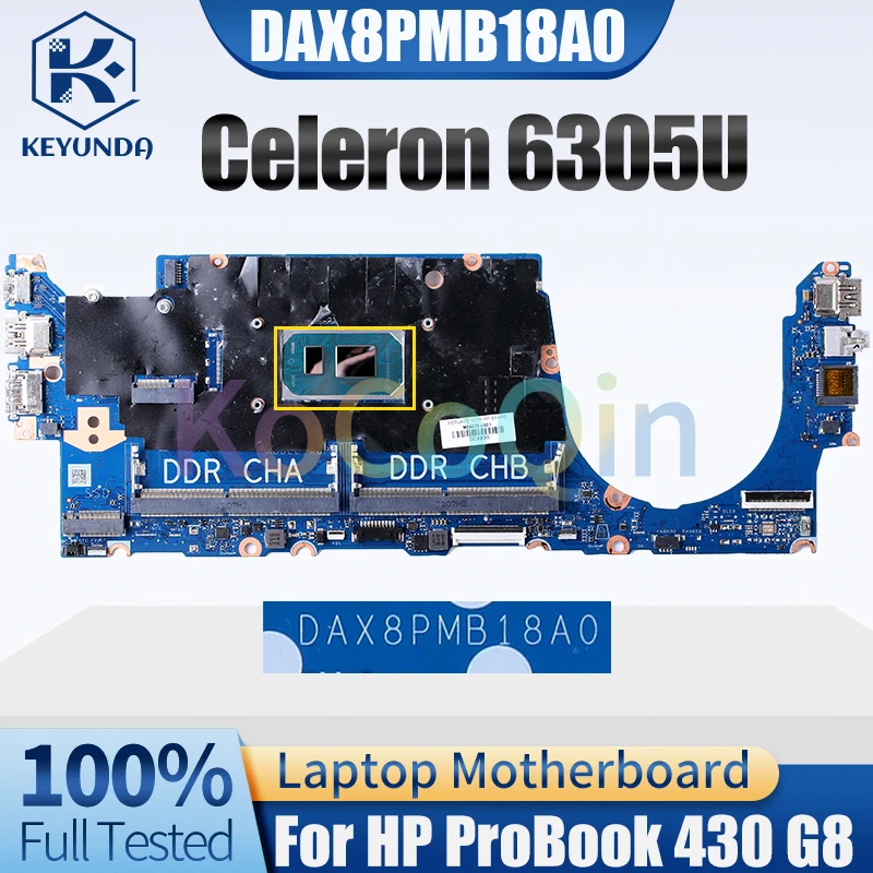 DAX8PMB18A0 For HP ProBook 430 G8 Notebook Mainboard SRK0B Celeron 6305U Laptop Motherboard Full Tested