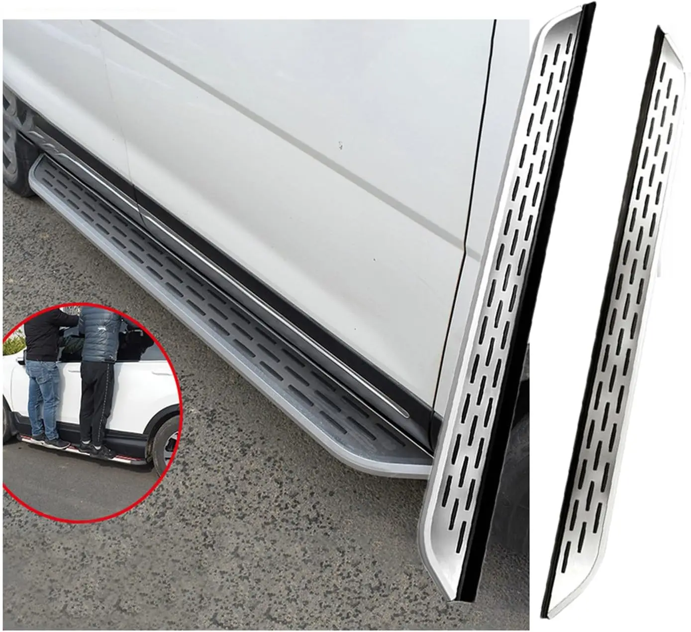 

2 шт. подходят для VW Tiguan 2018-2023, алюминиевые подножки, боковые ступеньки, полосы для педали