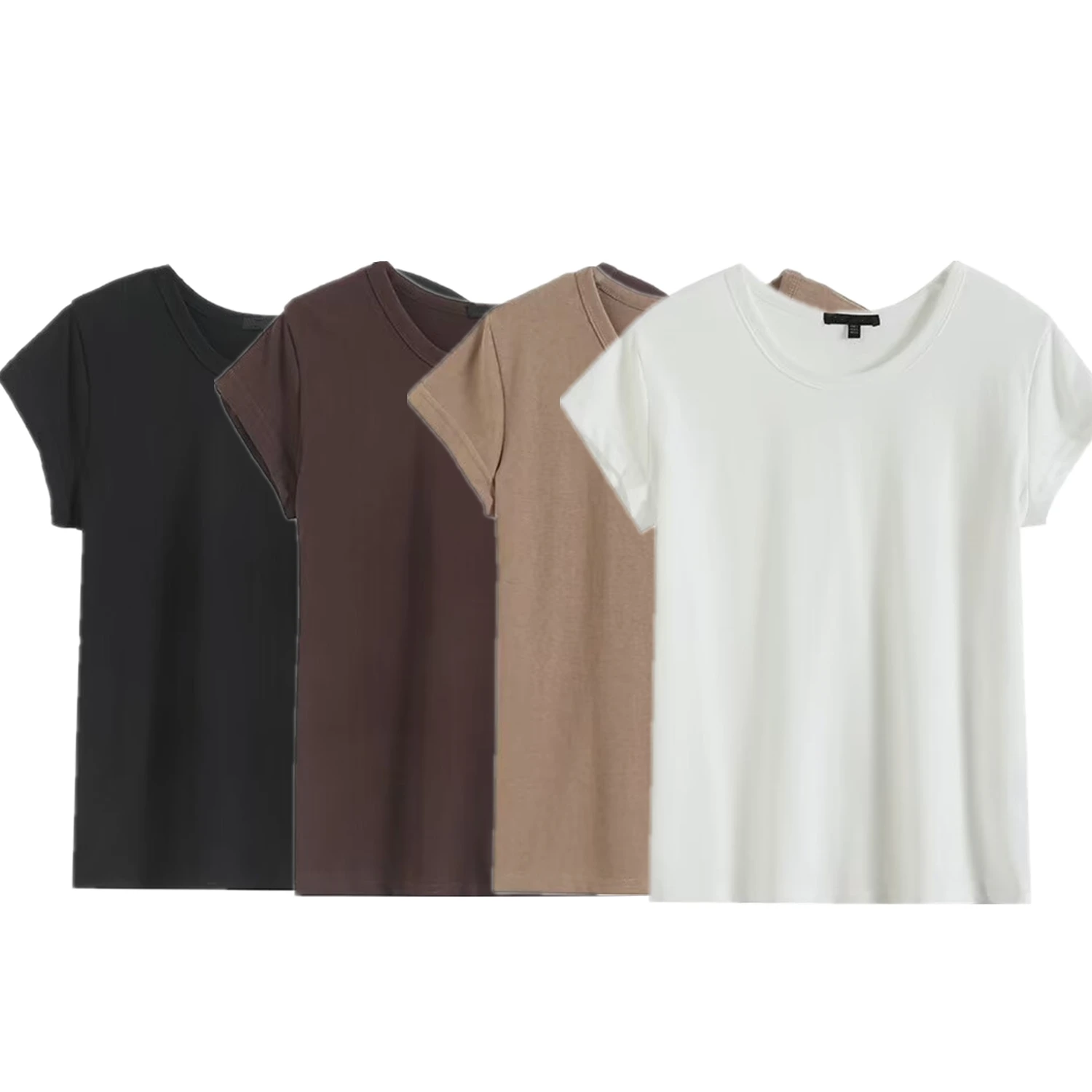 

Jenny&Dave Summer T-shirt Women Clothing Fashion Ladies Round Neck Short Sleeve Tshirts Basic Tops Minimalist Women's