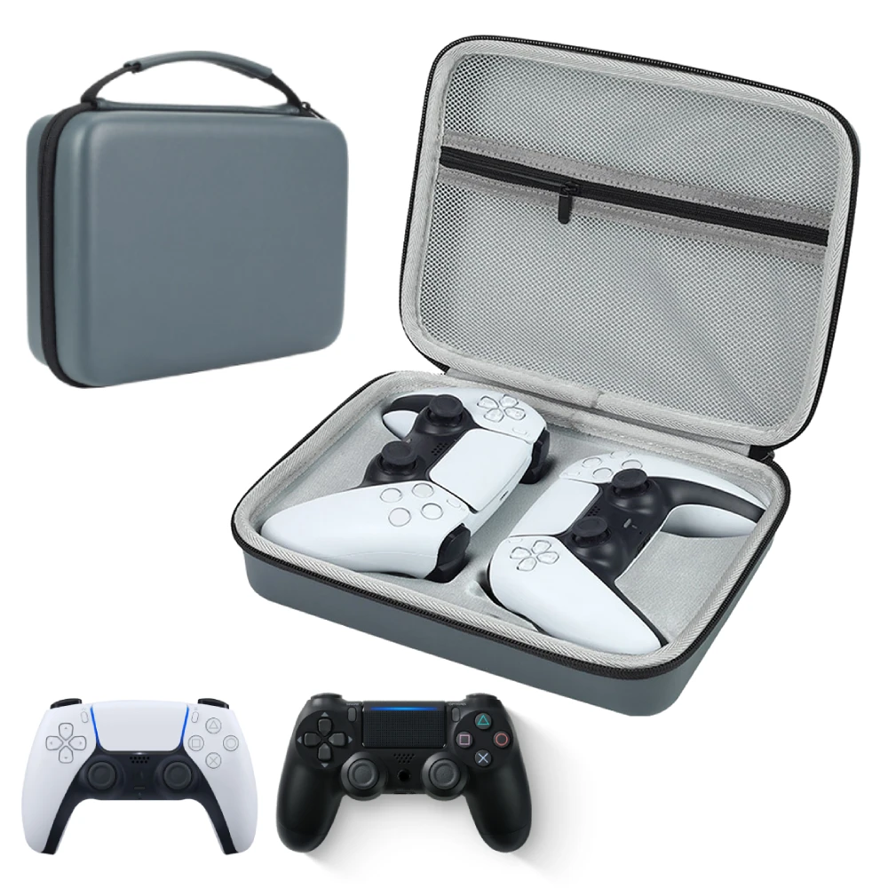 Чехол для переноски контроллера для PS5/PS4, защитный жесткий чехол с двойными контроллерами и ручной противоударной сумкой для геймпада PS5/PS4