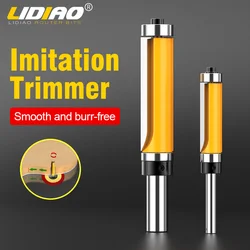 LIDIAO-Flush Trim Straight Router Bit com Rolamento, Carbide Cortador De Corte, Ferramenta De Madeira, 1/4 