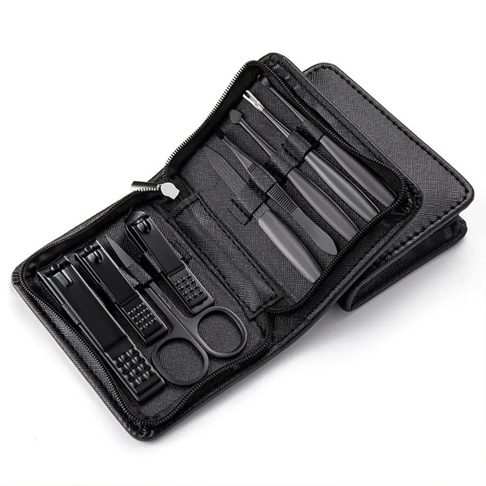 

1Set Professional Stainless Steel Nail Care Kit Manicure Pedicure Tools Nail Trimmer Cuticle Pusher File Clipper Tweezers Gift