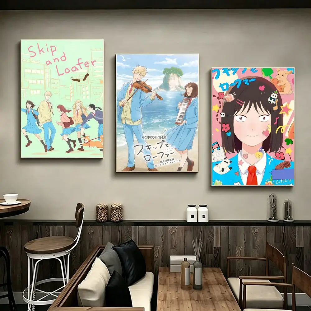 Anime Skip and Loafer Poster Poster HD Printing Modern Minimalist Style Wall Art Home Decor For Office Bedroom Gift