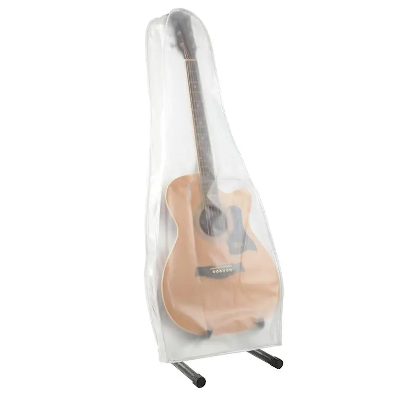 1Pc Transparent Frosted Folk Electric Guitar Dust Cover Moisture-Proof Waterproof Silvering Instrument Protective Cover