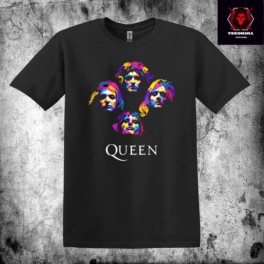 

Queen Classic Rock Band Retro Tee Unisex Heavy Cotton T-SHIRT S-3XL