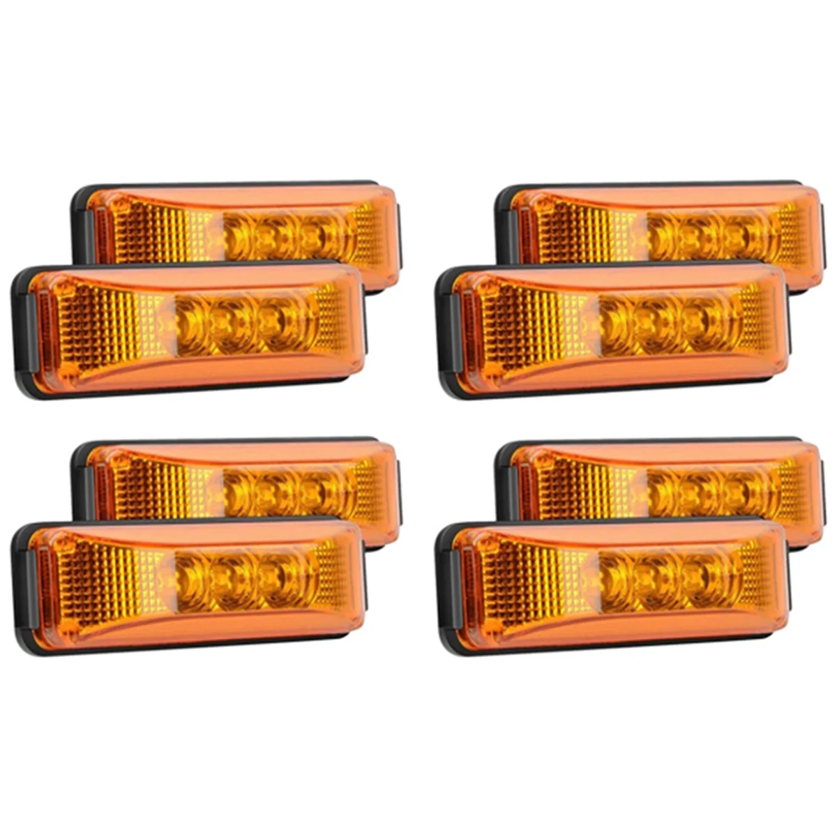 4pair Truck Trailer Universal 24V Shell Piranha Front and Rear LED Side Marker Light Space Indicator