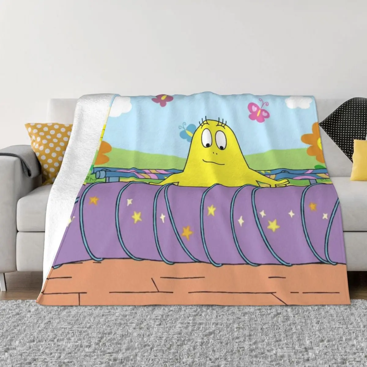 Barbapapa Anime 000298 colcha hasta la rodilla manta de viaje sofá cama manta mantas personalizadas manta