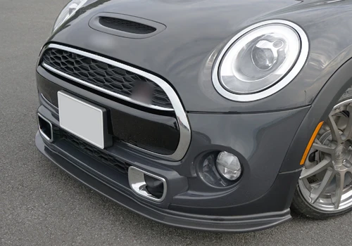 

For F56 Mini Cooper S Mon Style Carbon Fiber Front Under Lip (S Only) Glossy Finish Bumper Splitter Fibre Drift Kit Trim Fit