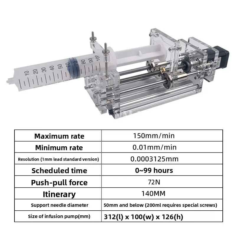 High Precision Lab Micro Syringe Pump Stepper Infusion Pump with Limit Function