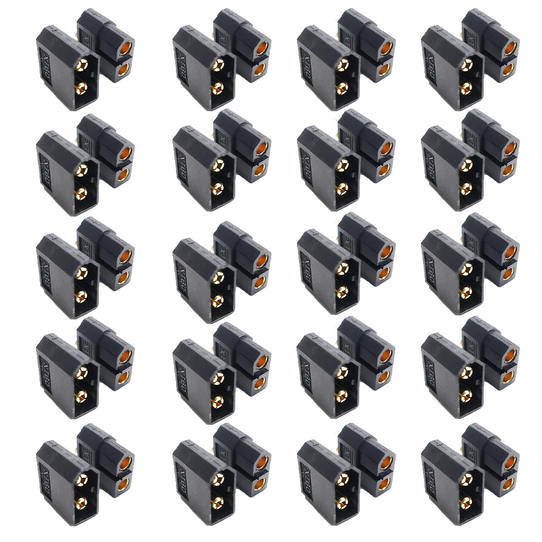 8Pcs / 40Pcs XT60 Black Adapter Male Female Bullet Connectors Plugs XT60 for RC Lipo Battery Electrical Connector Adapter Modify