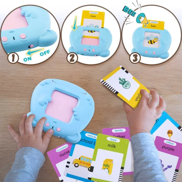 Flash Cards Machine Early Educational Learning English Electronic Audio Book Toy for Children Birthday Gift Montessori Education
